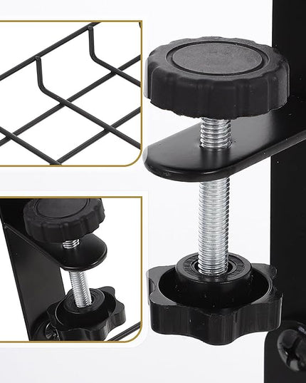 Under Desk Cable Management Tray Wire Organizer Cord Rack 500Mm Black No-Drill Installation Office Desk Cable Tray Storage