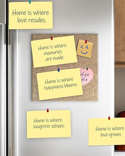 12 Pads Large Sticky Notes Yellow,3 x 5'' Self-Stick Notes Pads Recyclable,100 Sheets/Pad Super Sticking Power 76x127mm,1200 Sheets Clean Removal Sticky Notes Easy to Post for Note Taking,to Do Lists