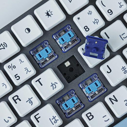 Kailh PG1350 Choc V1 Low Profile Keyboard Switches,5-Pin 20-70gf,Kailh Choc V1 Switch clicky&Linear and Tactile for Chocolate Mechanical Gaming Keyboard,Built-in LED Slot (Blue-35Pcs)