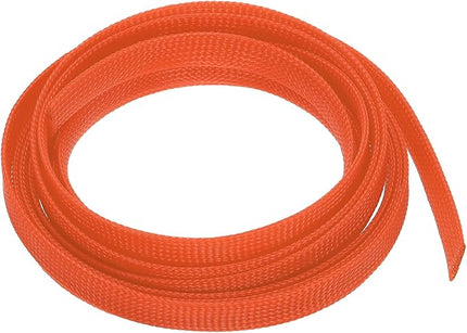 uxcell PET Expandable Sleeving 10ft 1/2" Orange Cable Management Sleeve Cord Organizer for Wrap Protect Cable