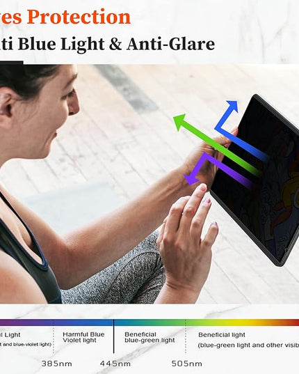 360° Magnetic Privacy Screen Protector for iPad 10.2" 9th/8th/7th Gen (2021 2020 2019), Anti Glare iPad 10.2 inch Privacy Filter, High Sensitive Bubble Free