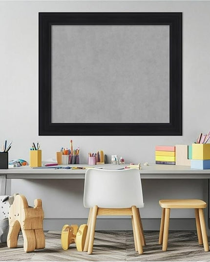 Amanti Art Black Framed Magnetic Board 25x29 Medium Vision Board for use with Magnets, 100% Metal Sheet to Display Items as Office Decor or for Home Organization in mudroom, Kitchen or Kids Room