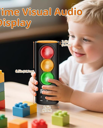 Traffic Light Visual Timer&ADHD Tool for Kids Adults Display Volume Adjustment, with 4 Ringtones for Classroom Desk Home Kitchen Game Countdown Pause Memory Function Charger Type C Included