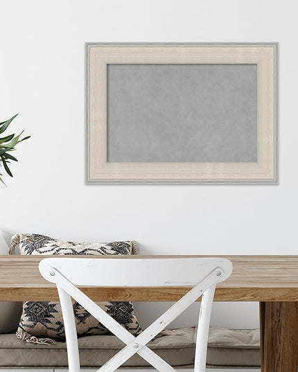 Amanti Art White Framed Magnetic Board 16x22 Small Vision Board for use with Magnets, 100% Metal Sheet to Display Items as Office Decor or for Home Organization in mudroom, Kitchen or Kids Room