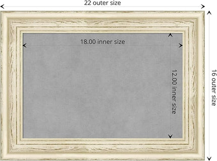 Amanti Art White Framed Magnetic Board 16x22 Small Vision Board for use with Magnets, 100% Metal Sheet to Display Items as Office Decor or for Home Organization in mudroom, Kitchen or Kids Room