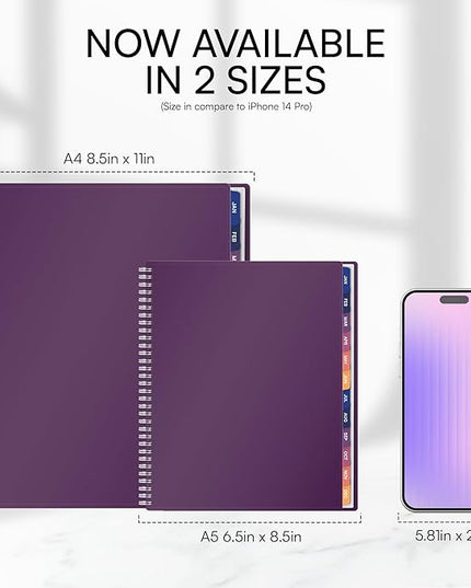 Ensight 2026 Appointment Book and Planner 8.5" x 11" Large Hourly Weekly Daily Schedule Book with Tabs, 15 Minute Time Slots, Purple Calendar Organizer Jan 2026–Dec 2026 Appointment Planner - Purple