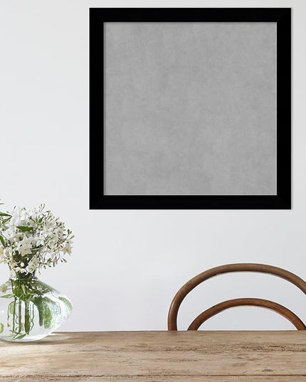 Amanti Art Black Framed Magnetic Board 23x23 Medium Vision Board for use with Magnets, 100% Metal Sheet to Display Items as Office Decor or for Home Organization in mudroom, Kitchen or Kids Room