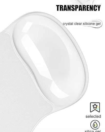 Gel Wrist Rest for Mouse,Ergonomic Mousepad with Clear Cushioned Palm Rest,Gel Mouse Pad with Wrist Support,Small Desk Mat,Office Desk Work Accessories for Women,Carpal Tunnel Relief (C-Purple)