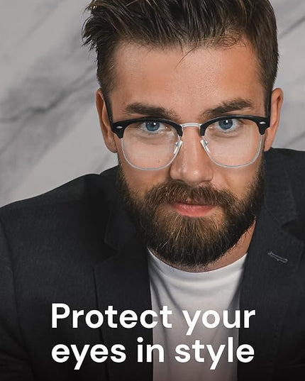 racico Computer Blue Light Blocking Glasses Blue Light Glasses Men Women, Anti Blu-Ray Gaming Glasses Lenses