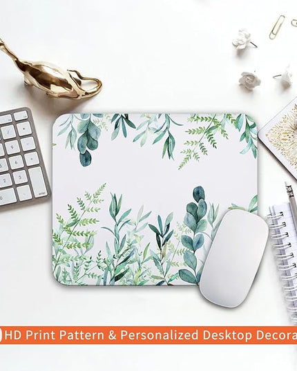 Square Mouse Pad Green Grass, Personalized Premium-Textured Custom Mouse Mat Design, Washable Mousepad Cloth, Non-Slip Rubber Base Computer Mouse Pads for Wireless Mouse