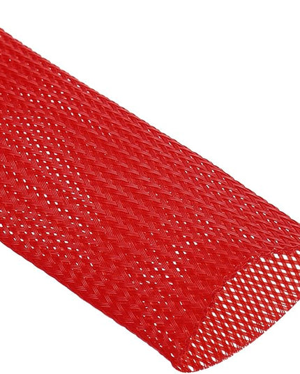 uxcell Expandable Sleeving,2 3/8-inch 10ft Cable Sleeve, Red