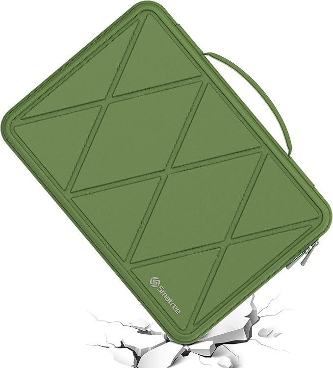 Smatree Hard EVA Protective Sleeve Case Compatible for 14 inch ASUS Chromebook Flip CX1 (CX1400)/ASUS Chromebook CX1 (CX1400) Laptop,Waterproof and Anti-Shock Bag,Green(X8262G)
