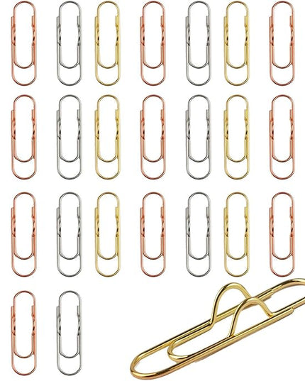 Paperclip Pen Holder, Heart Shaped Metal Pen Clip, 30/60PCS Paper Clips, Metal Pe𝐧 Holder Clips for Notebook, Reusable, Steel Paperclip (Regular,30pcs)