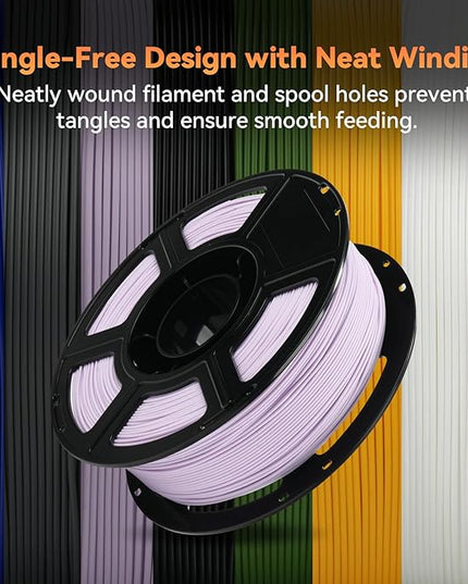 FLASHFORGE PLA Filament 1.75mm +/- 0.02mm, Matte Purple 3D Printer Filament 1kg (2.2lbs) Spool, Excellent Printing Performance, Easy to Use for Most FDM 3D Printers