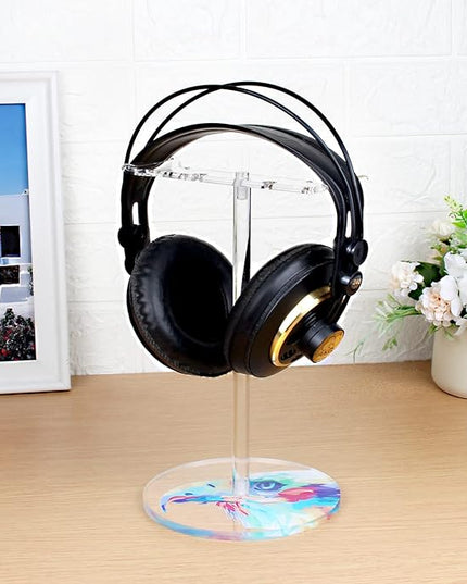 Clear Acrylic Headphone Stand for AirPods Max/Gaming Headsets (HyperX/Xbox) - Universal Holder for Bose, Beats & Wireless Headphones - Space-Saving Organizer (Color Eagle/Hawk)
