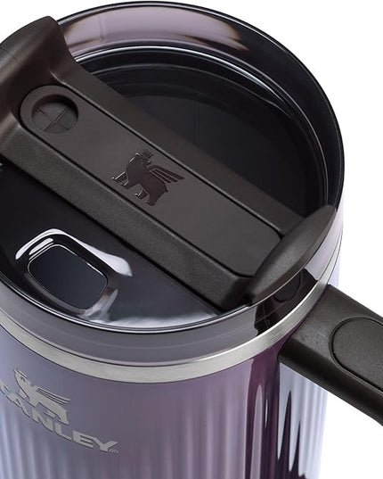 STANLEY Quencher H2.0 Tumbler with Handle and Straw 40 oz | Flowstate 3-Position Lid | Cup Holder Compatible for Travel | Insulated Stainless Steel Cup | BPA-Free | Fluted Wisteria Shine