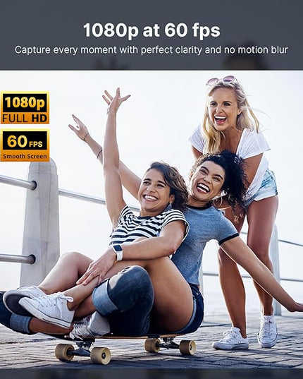 NexiGo 1080P 60FPS Webcam with Software Control and Microphone, AutoFocus, w/Privacy Cover, N680P Pro Computer Web Camera for Skype Zoom Teams, Mac PC Laptop Desktop