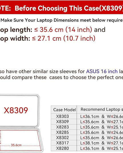 Smatree Hard EVA Protective Sleeve Case Compatible for 16 inch ASUS ProArt Studiobook 16 OLED H7604/Pro 16 OLED W7604, 16inch Waterproof and Anti-Shock Laptop Bag (X8309)