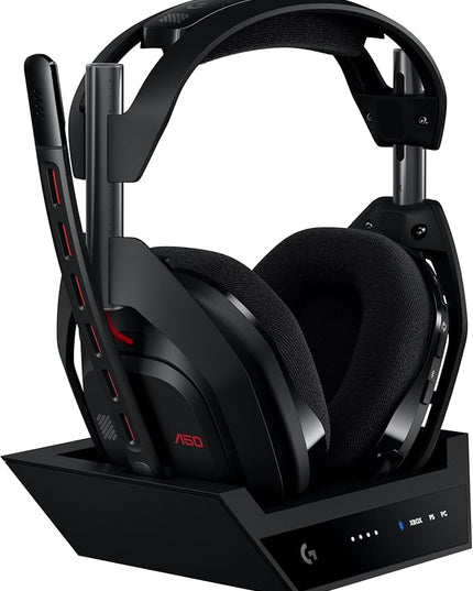 Logitech G Astro A50 Multi-Platform Wireless Gaming Headset + Base Station for PS5/Xbox/PC: PLAYSYNC Audio Switcher, <16bit/48kHz (Console), <24bit/48kHz (PC), 24hr Battery, 2.4GHz & BT - Black