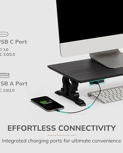 Anji Mountain Monitor Stand - Desktop Organizer & Laptop Riser, Ergonomic Monitor Riser, Space-Saving Monitor Stand for Desk, Durable Construction, Easy Assembly, Ideal for Home & Office