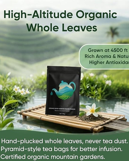 Oolong Tea Bags – Organic Whole Leaf Oolong – 20 Bags (5g Each) – Natural Relaxing Tea for Calm Mind & Healthy Lifestyle – Premium Organic Oolong Tea (1)