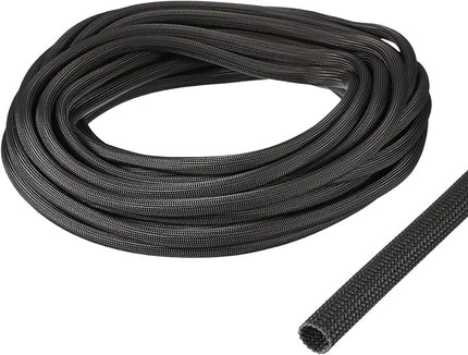 uxcell Insulation Cable Protector,5mm/0.20 Inch-10m/33 Feet High Temp Fiberglass Sleeve Black