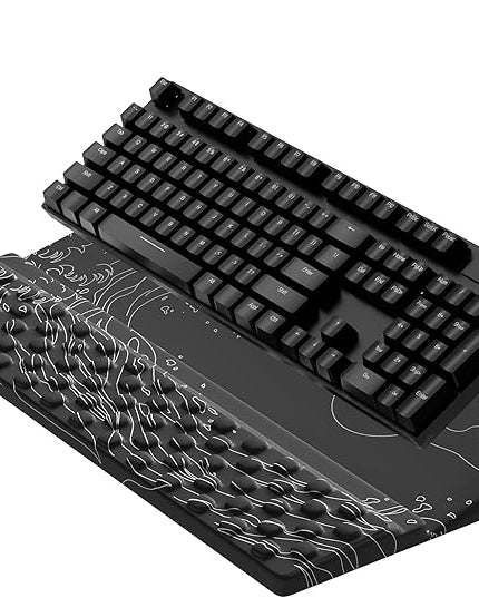 Ospelelf Wrist Support With Keyboard Stand, Comfy Ergonomic Riser Holder for Office Home