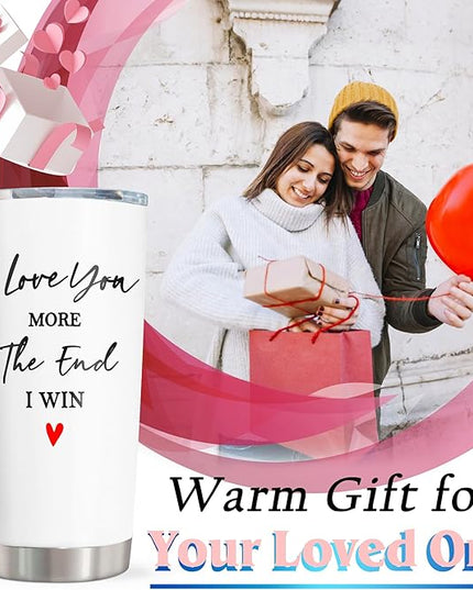 Valentines Day Anniversary Wedding Gifts for Women/Men Tumbler 20oz, Anniversary Wedding Gift for Couple, Gift for Girlfriend Wife, Wife Boyfriend Husband Birthday Gift Ideas, I Love You Gift