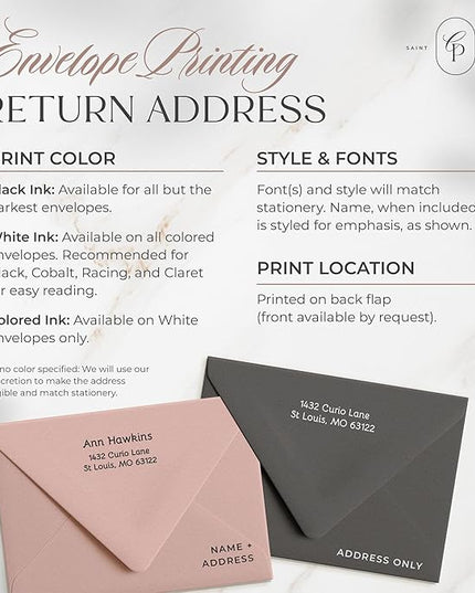 Curio Press Personalized Stationery for Women & Men-Folded Thank You Cards with Custom Notecards, Personalized Note Cards with Envelopes, Name & Initials Monogrammed, Custom Stationery -Vine Mono Fold