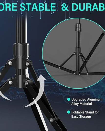 UBeesize 14'' Foldable Ring Light with 62'' Tripod Stand and Phone Holder, LED Selfie RingLight for iPhone with Remote, Circle Light for Tiktok/YouTube/Photography/Makeup/Live Stream