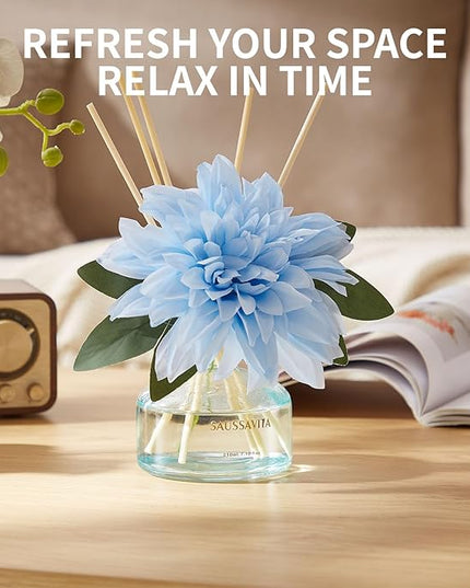 Reed Diffusers Set The Forest of Citrus Scent, Bathroom Floral Scent Diffuser, Reed Diffuser for 120 Days, Bathroom Diffuser with 7 Sticks, Office Desk Accessories, Bedroom Decor
