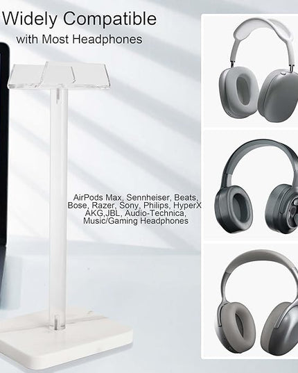 Acrylic Marble Headset Holder Headphone Holders for Desk, Gaming Headphone Stand,Universal Holder for Music Headset Accessories 1 Pack(DP029)