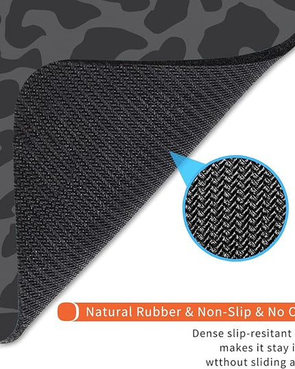 Square Mouse Pad Black Leopard,Personalized Premium-Textured Custom Mouse Mat Design,Washable Mousepad Cloth,Non-Slip Rubber Base Computer Mouse Pads for Wireless Mouse