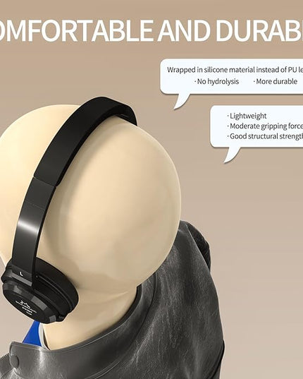 SoundMAGIC P23BT Portable On Ear Bluetooth Headphones CVC Noise Canceling Microphone HiFi Sound Stable Wireless Signal Connection Long Playtime with Detachable Cable for Game Black