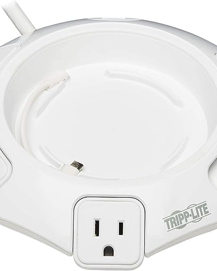 Tripp Lite Conference Surge Protector, 4 NEMA 5-15R Outlets, USB-C & 3 USB-A Ports, Micro-USB, 8 ft. Cord (TLP48USBCUFO)