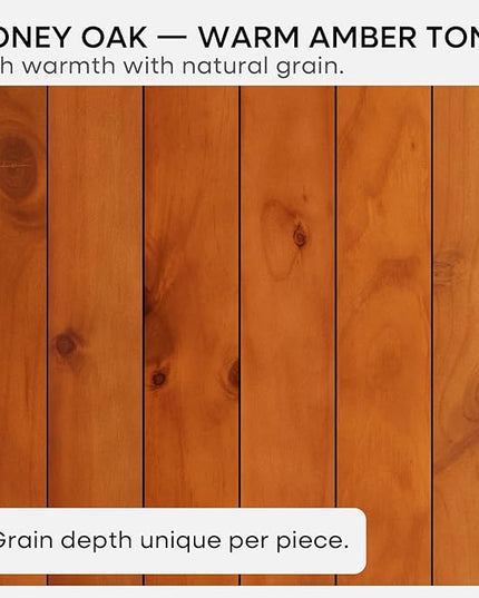 Homeforia 24inch Oak Floating Shelf for Wall, High End Solid Real Wood 24 inches Long Floating Shelves for Bathroom, Honey Oak Wooden Floating Shelves, Heavy Duty Bracket, 24 X 6.5 X 1.75 in, Set of 2