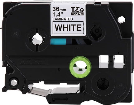 Brother Genuine P-Touch TZE-261 Tape, 1 1/2" (36 mm) Standard Laminated P-Touch Tape, Black on White, Laminated for Indoor or Outdoor Use, Water-Resistant, 26.2 ft (8 m), Single-Pack