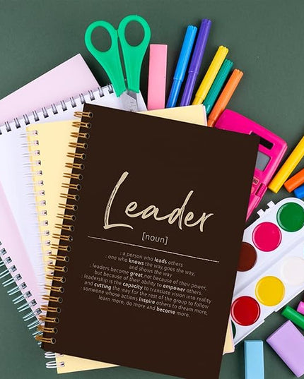 OXW Thank You Gifts for Leader, Meeting Notebook for Work, Appreciation Gift for Mentor Boss Manager, Office Supplies Leadership Gifts, Coffee College Ruled Hardcover Spiral Notebook 5.5 x 8.3