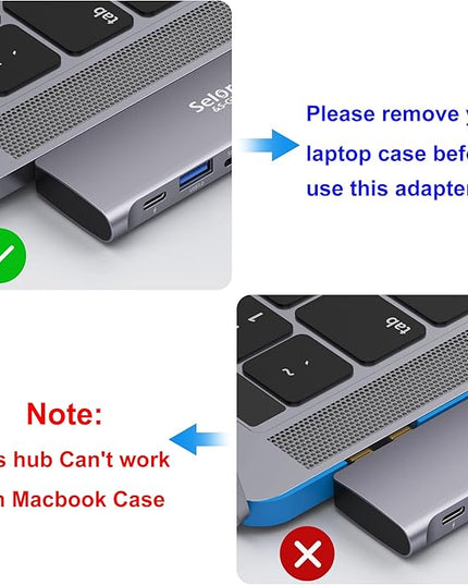 USB C Adapter for MacBook Pro/Air M1 M2 M3 2021 2020 2019 13" 15" 16", 6 in 1 USB-C Hub MacBook Pro Accessories with 3 USB 3.0 Ports,USB C to SD/TF Card Reader and 100W Thunderbolt 3 PD Port