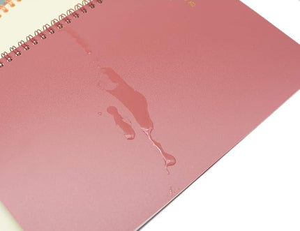 Yansanido Spiral Notebook, 4 Pcs B5 Thick Plastic Hardcover Graph Paper 4 Color 80 Sheets -160 Pages Journals for Study and Notes (Grid-4pcs Wine Red,Brown,Green,ivory, B5)
