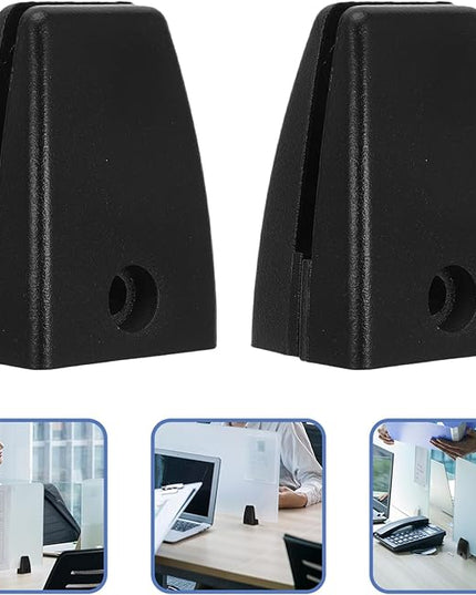 2pcs Desk Divider Clips Mobile Clip Office Partition Clamp Sneeze Guard Soundproof Baffle Privacy Panel