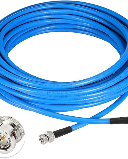 Superbat SDI Cable BNC Cable 3G/6G/12G SDI Cable 40ft (Belden 1694A Cable Blue) Supports HD-SDI/3G-SDI/4K/8K Monitor，Precision SDI Video Cable