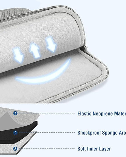 MOSISO Laptop Case 17.3 inch, 17-17.3 inch Laptop Sleeve Compatible with Dell, HP, Lenovo, Asus, Acer, Alienware, Polyester Vertical Computer Sleeve Bag with Pocket, Gray