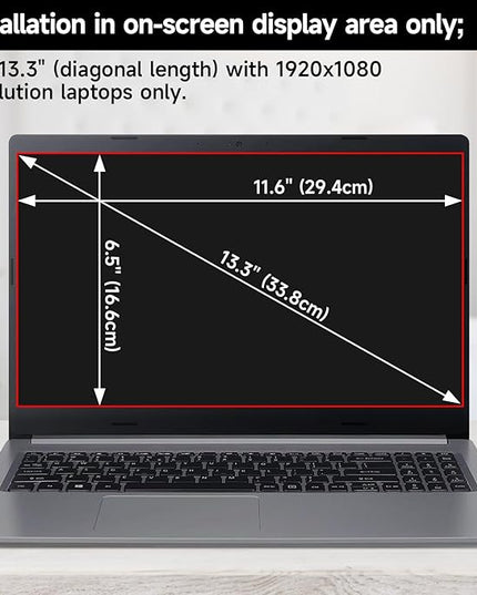 ANTOGOO V 13.3 Inch 1920x1080P (16:9) Laptop Privacy Screen Filter, Anti Blue Light Glare & Anti Scratch Computer Privacy Shield, Not for 13" with 16:10 Aspect Ratio Laptop