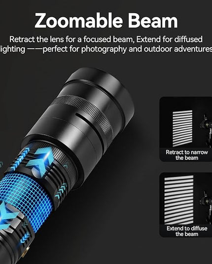 WELLMAKING 35W LED Photography Flashlight Optical Glass Lenses, 7800mAh Aluminum Alloy Patterned Ambient Light, with 20 Patterned Light Filters for Photo, Content Creation Video Recording Accessorie