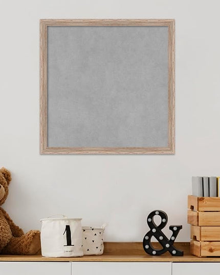Amanti Art White Framed Magnetic Board 17x17 Small Vision Board for use with Magnets, 100% Metal Sheet to Display Items as Office Decor or for Home Organization in mudroom, Kitchen or Kids Room