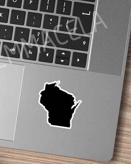 (3PCS) Wisconsin State Map Stickers, US State Stickers - Waterproof Vinyl Decals for Tumblers, Water Bottles, Laptops, Books, Scrapbooks, Great for Wisconsin Lovers 3 x 2.7 Inch