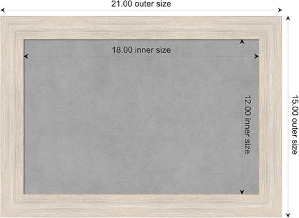 Amanti Art White Framed Magnetic Board 15x21 Small Vision Board for use with Magnets, 100% Metal Sheet to Display Items as Office Decor or for Home Organization in mudroom, Kitchen or Kids Room