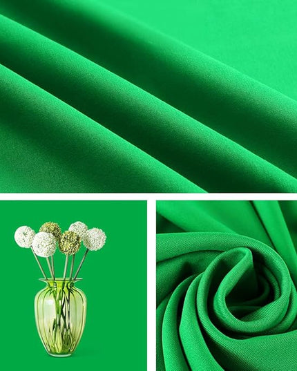 10X12ft Green Screen Backdrop for Photography, LCUIRC Chromakey Polyester Collapsible Greenscreen Background for Streaming, Photography, Zoom Meeting, Video Editing, Podcasting