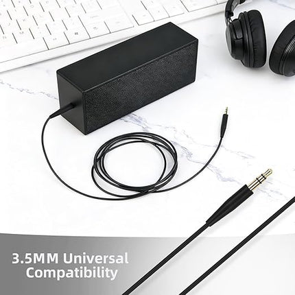 SolidSS 1 Pcs Replacement Gilding Audio Cable Aux Wire 3.5mm to 2.5mm,Headphones Replacement Audio Cable Wire Compatible with Bose QuietComfort QC35 QC25 QC45 QC35II Headphones (No mic)